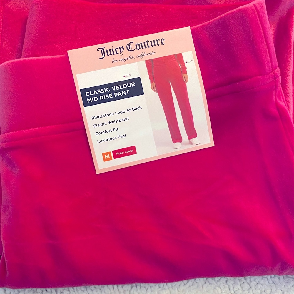 COPY - Juicy Couture Bling Velour Track Suit -Pink(Size M) 💖💖Offers Welcome💖💖 - Picture 11 of 16